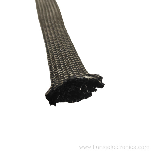 High temperature resistance carbon braid cable sleeve